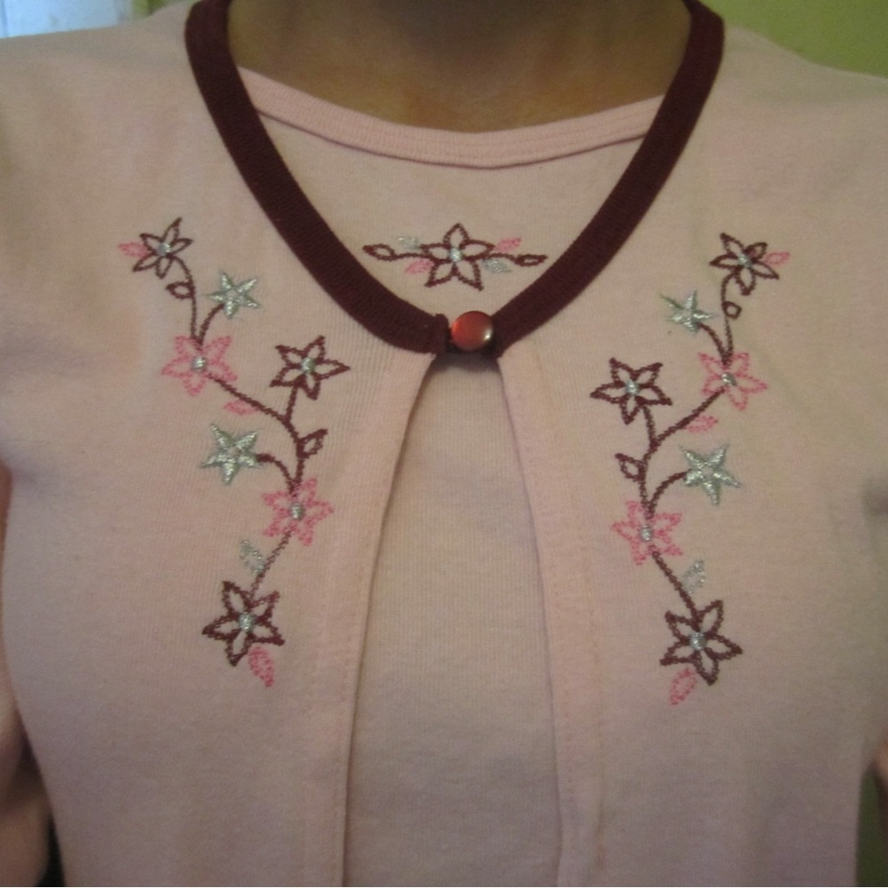 Y2K Floral Embroidered Cardigan